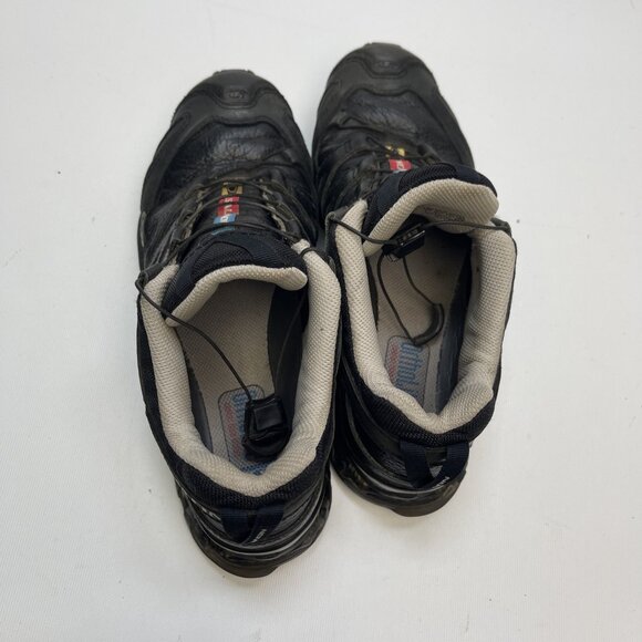 Salomon XA Pro 3D Triple Black Leather Trail Shoes Wom Sz 7.5 US Running Hiking - Picture 9 of 15